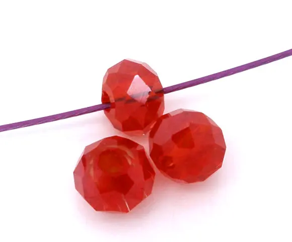 

DoreenBeads Glass Loose Beads Flat Round Red Transparent Faceted About 4mm( 1/8") Dia, Hole: Approx 0.8mm, 20 Pieces 2017 new