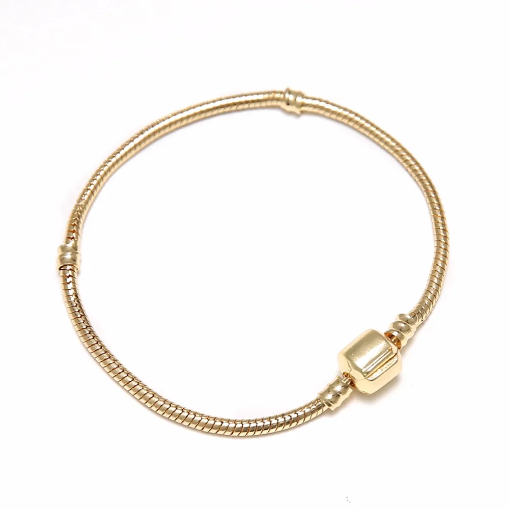 CUTEECO New High Quality Charm DIY Bracelet Multiple Styles Silver Snake Chain 17-21cm Brand Bracelet For Women Men Jewelry