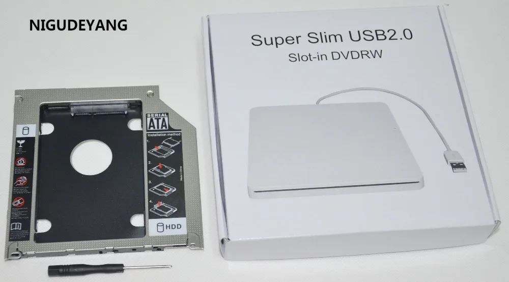NIGUDEYANG 2nd HDD SSD жесткий диск Caddy для Macbook Pro 13 15 17 2009 2010 2011 2012 2013 + Корпус USB SuperDrive|ssd hard