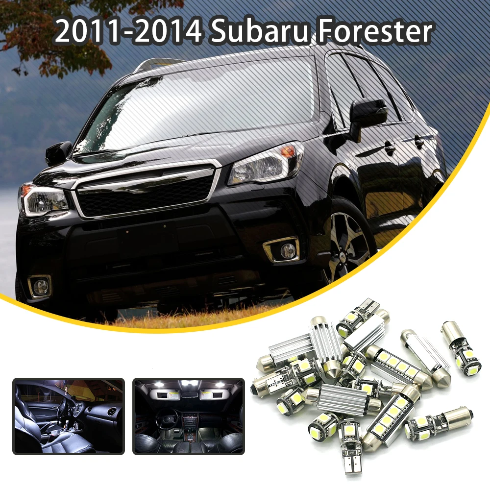 JGAUT 11 шт. для Subaru2011-2014 Forester Белый Красные, синие светодио дный светодиодные лампочки интерьер посылка комплект купольные огни