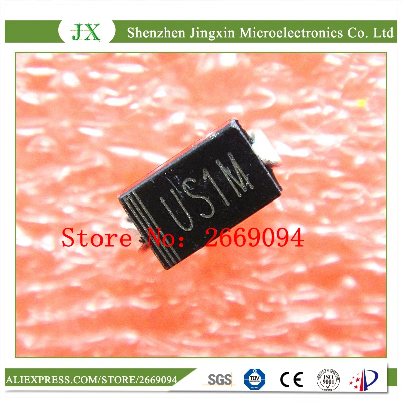 200PCS US1M UF4007 USIM 1A 1000V SMA Rectifier Diode Free Shipping | Электроника