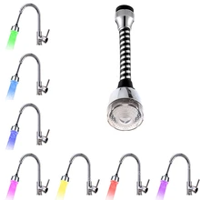 Прямые продажи Нажмите для кран в ванную Banheiro кран аэратор для смесителя Glow душ светодиодный свет в 7 цветов
