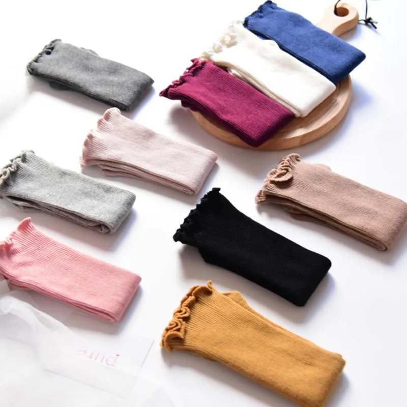 

1-12T Kids Lace Socks Children High Socks Baby Girls 10 Colors Calcetines Adults Socks for Spring Summer Girls Accessories 2019
