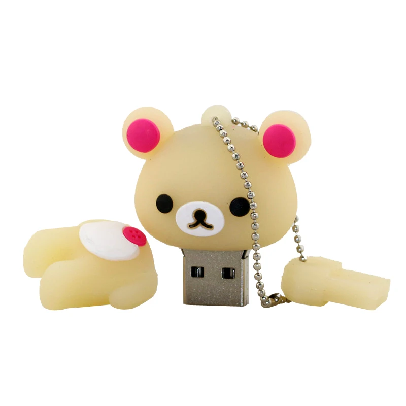 Милый флеш-накопитель Rilakkuma Bear стиль USB флеш-накопитель карта памяти U диск 4 ГБ 8 ГБ 16 ГБ 32 ГБ 64 Гб 128 Гб