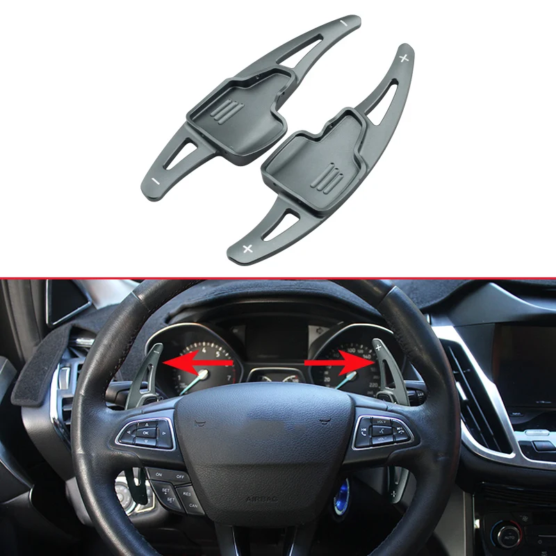 Car Steering Wheel Gear Shifter Aluminum Gray Comfortable Ex Paddle