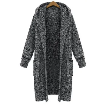 

SUOGRY 2018 New Autumn&Winter Knitted Sweater for Women Long Cardigan Dress Open Female Sweaters Cardigan Women