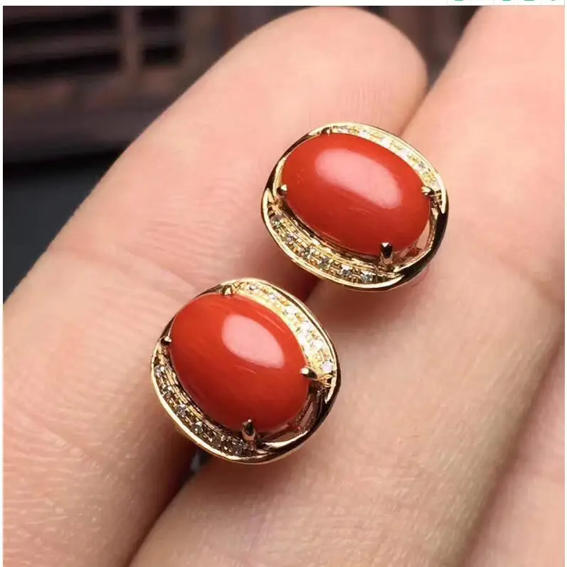 Ruby stud earring Natural and real ruby 925 sterling silver Fine