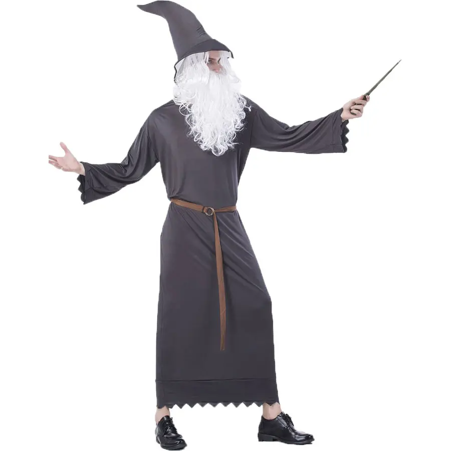 Umorden Halloween Men Wizard Magician Costume Hobbit Cosplay Gandalf The Grey Lord of the Rings