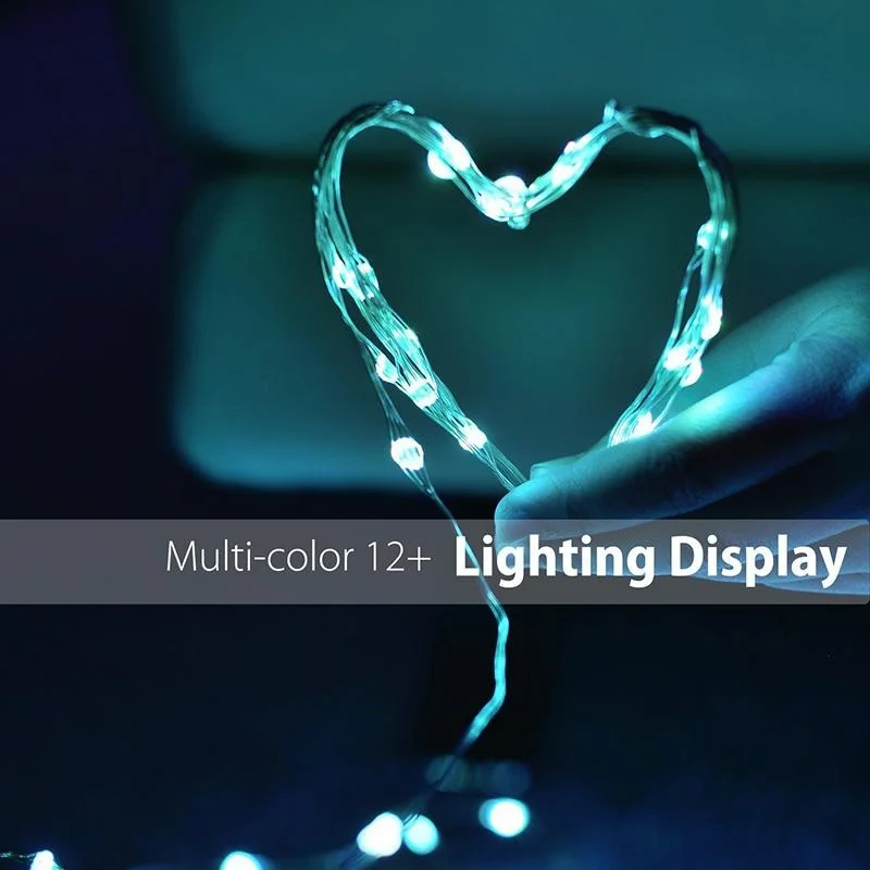 LED String Lights Battery Powered 50Leds Multi Color Changing With Remote Control Indoor Christmas Decorative Silver Wire Lights LED String Lights Battery Powered 50Leds Multi Color Changing With Remote Control Indoor Christmas Decorative Silver Wire Lights