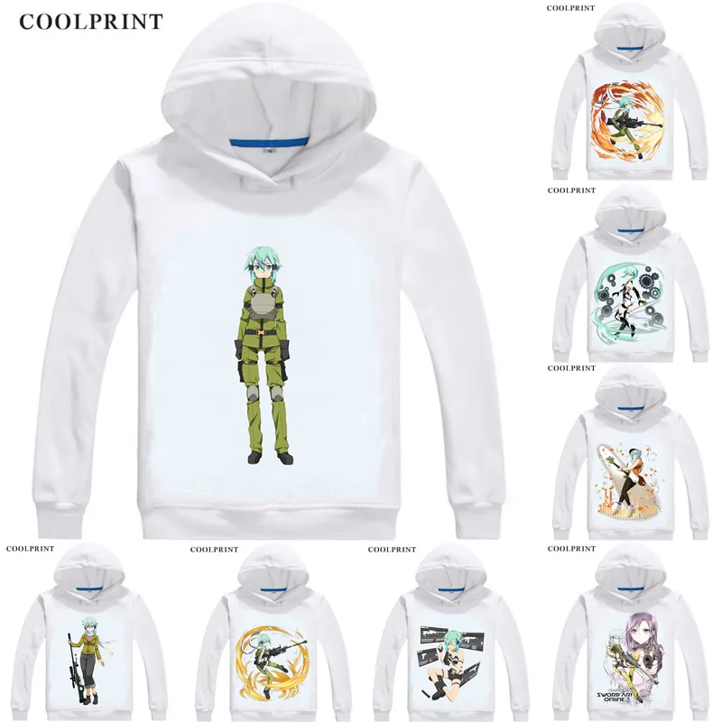 

Sword Art Online Sodo Ato Onrain SAO Hoodies Hooded Anime Hoodie Anime Manga Asada Shino Sinon Hecate Yui Cosplay Sweatshirts