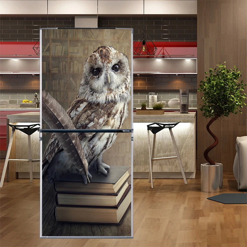 

DIY Carton flowers Waterproof Wallpaper Self Adhesive Refrigerator Sticker Fridge Door Cover wall stickers Home Decor