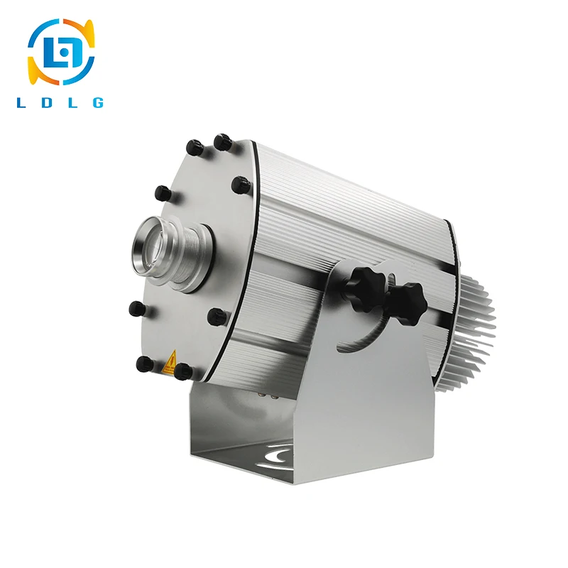 

High Quality Silver OUTDOOR 80W Eight Images Exchange LED Gobo Image Projector 10000lm Outdoor LED Custom Image Logo Projector