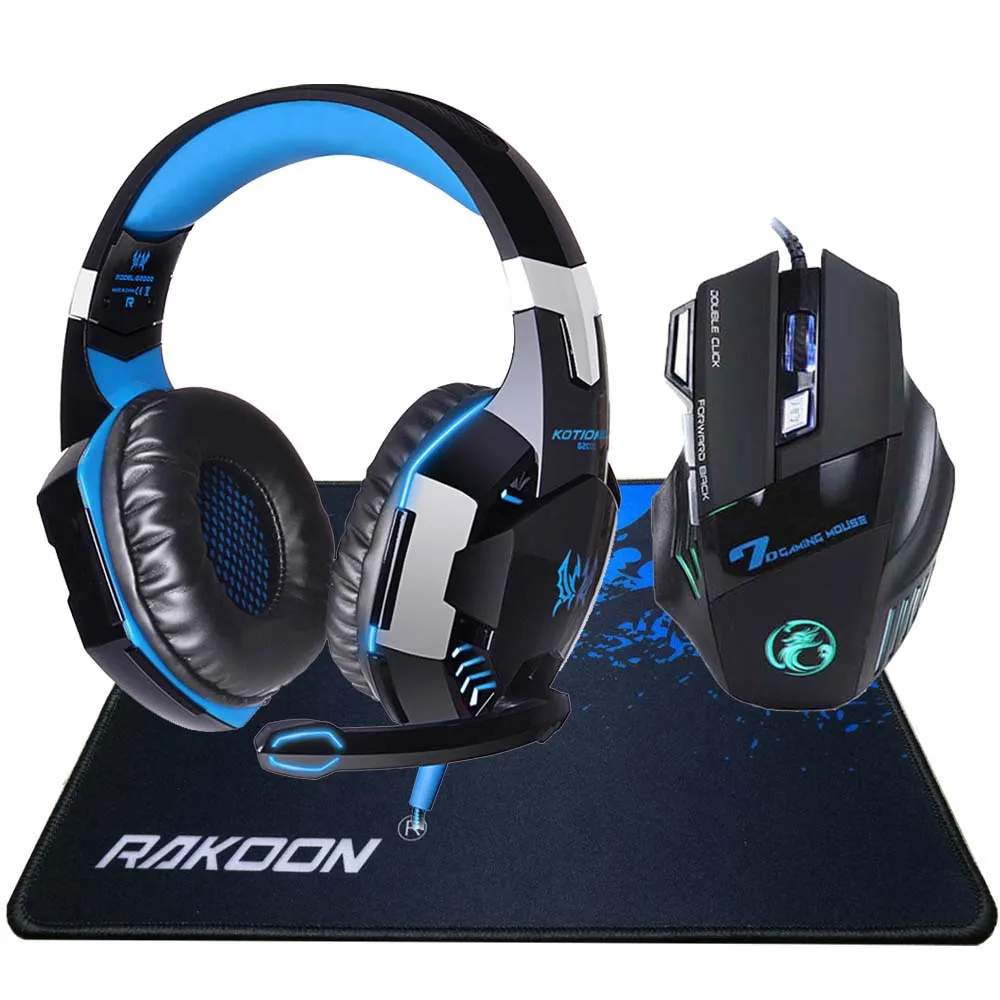 In Stock 5500 DPI X7 Pro Gaming Mouse+EACH G2000 Hifi Pro Gaming Headphone Game