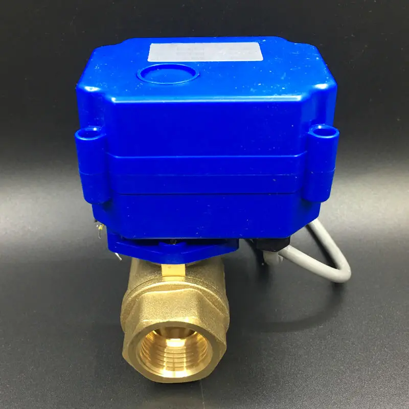 

Brass 1/2" Electric Motorized Valve DC12V 5 Wires(CR05) With Signal Feedback DN15 Actuated Valve