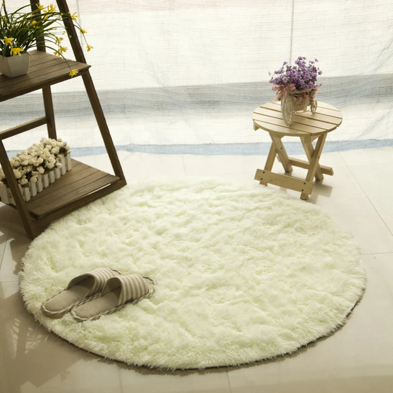 9 размеров пушистый круглый ковер ковры для гостиной ковер из искусственного меха для детской комнаты длинные плюшевые коврики для спальни мохнатые ковры