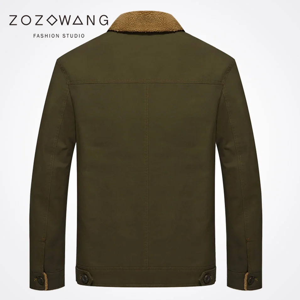 Zozowang solid short Turn-down Collar Single breasted brushed keep warm autumn winter jacket men fashion casual winter coat men Zozowang solid short Turn-down Collar Single breasted brushed keep warm autumn winter jacket men fashion casual winter coat men