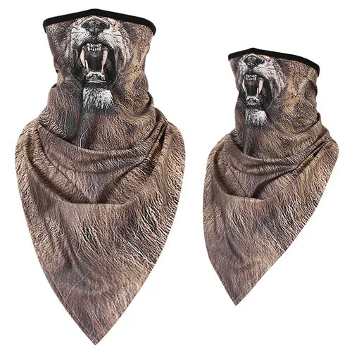 Men/Women long triangle animal mask magic hood quick-drying sand-proof breathable outdoor riding collar towel towel mask scarf - Color: Quick dry 11