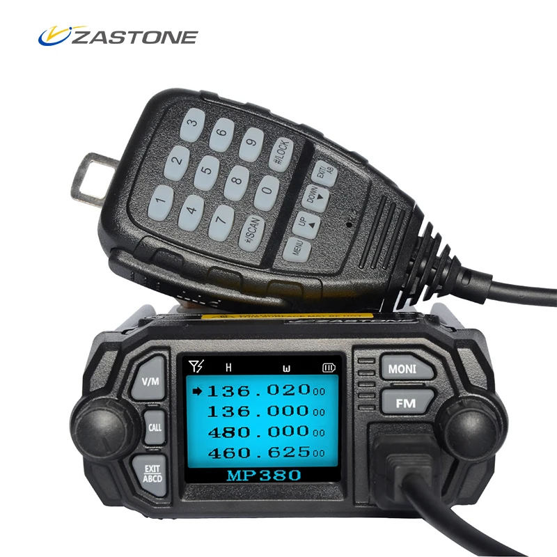 Мобильная рация Zastone MP380 VHF 136 174 МГц UHF 400 480 25 Вт/20 Вт Двухдиапазонная мини
