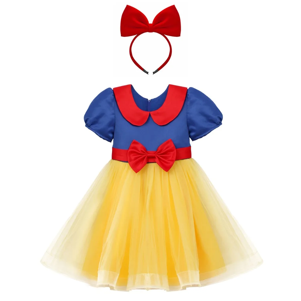 Princess Snow White Costume Cosplay Baby Kids Girls Tutu Party Fancy Dress 1-6Y