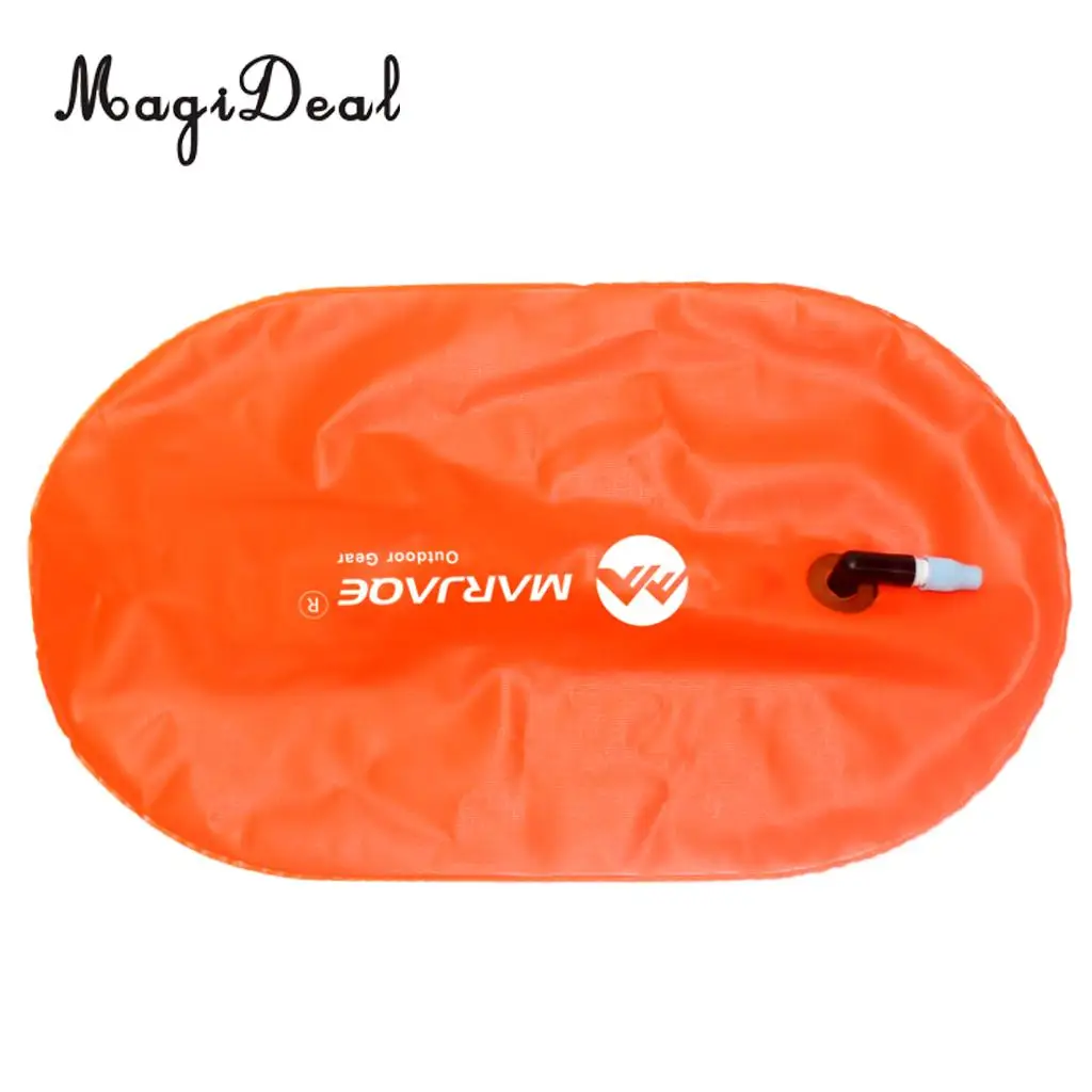 MagiDeal High Visibility Safety Swim Device Upset Inflated Buoy Flotation for Wild and Open Water Swimming Kayaking Surfing