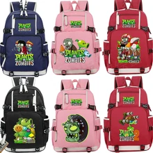 Посылка растений школьная сумка зомби горох стрелков Для мужчин и Для женщин рюкзак холст мешки для девочек-подростков рюкзаки Mochila