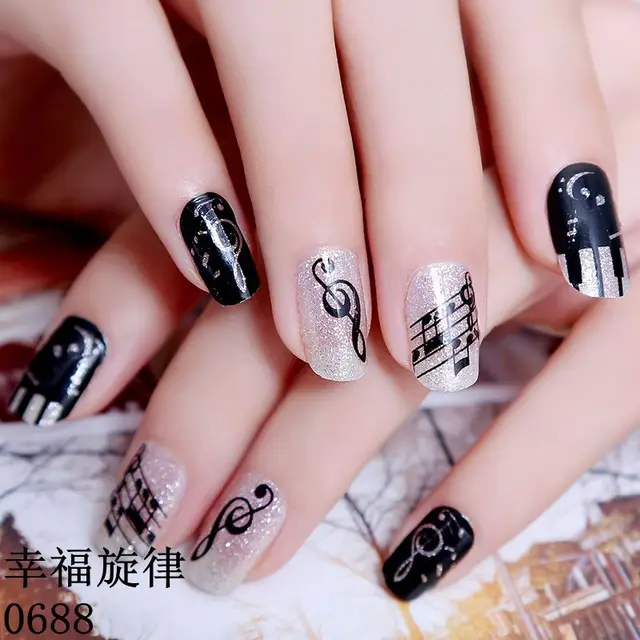 3D Nail Art Stickers Decals Patch Music Designs Stickers For Nails 3D Nail Art Stickers Decals Patch Music Designs Stickers For Nails Art Decoration Tips Salon Accessory - 3D Nail Art Stickers Decals Patch Music Designs Stickers For Nails