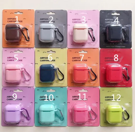 (12 Colors to Choose) Cartoon DIY Silicone Case Keychain Key Ring for Apple Airpods Accessories Earphone Protective Cover Bag | Украшения и