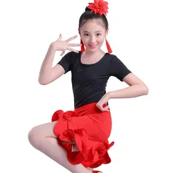 Новая девушка Латинской платье танцевальная одежда детская Танцы для девочек конкурс латиноамериканских танцев костюм ребенка ча-ча для