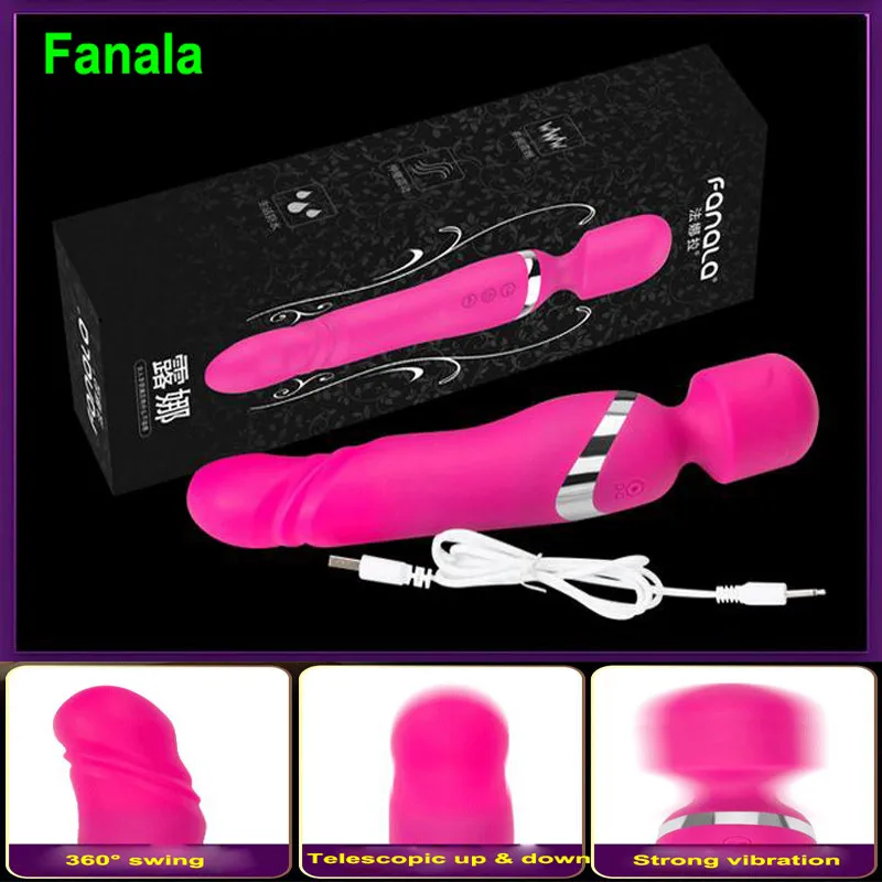 FANALA Vibrators for women Magic wand Double dildo Vibrator for men Electro Sex toys for woman Clitoris stimulator Erotic toys цена FANALA Vibrators for women Magic wand Double dildo Vibrator for men Electro Sex toys for woman Clitoris stimulator Erotic toys цены онлайн