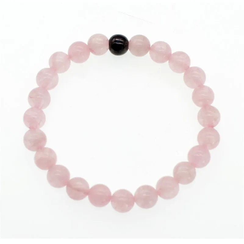 Летний стиль, натуральный камень, браслет из бисера, гематит, розовый ...