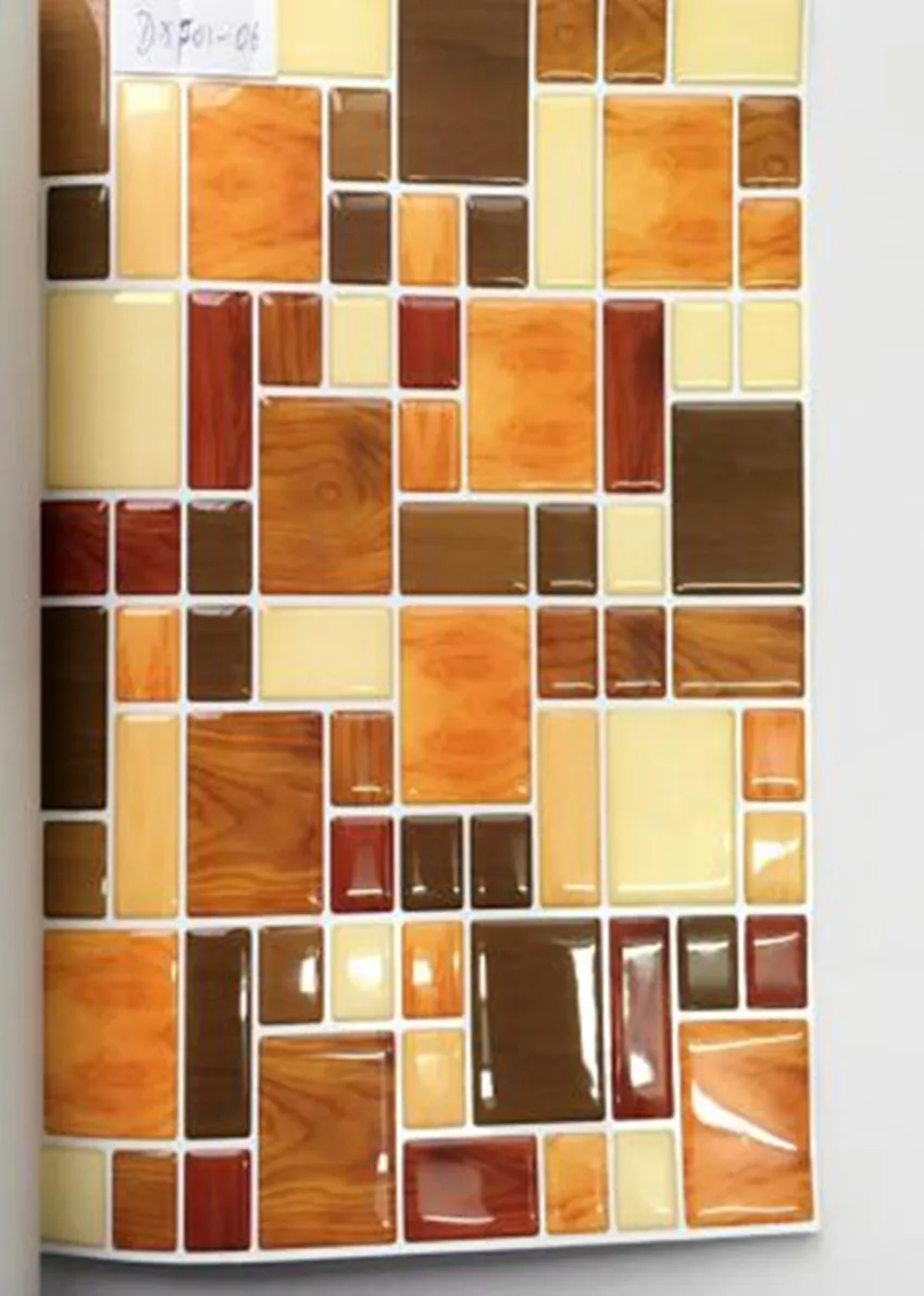 Stick Backsplash Adhesive Vinyl Wall Tiles Irregular shape Backsplash