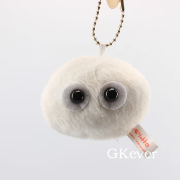 

1pc or 10pcs Fur Ball Key Chain Anime Totoro White ghost Plush Keychain Pendant Car Bag Key Ring Women Gift