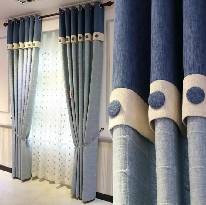 Скандинавские плотные затемненные льняные занавески для домашнего декора для гостиной, Занавески Из Искусственного льна, занавески для спальни, занавески на окна Rideaux по индивидуальному заказу - Цвет: Nordic curtain