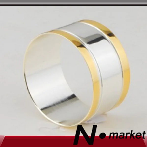 gold two line hotel napkin ring