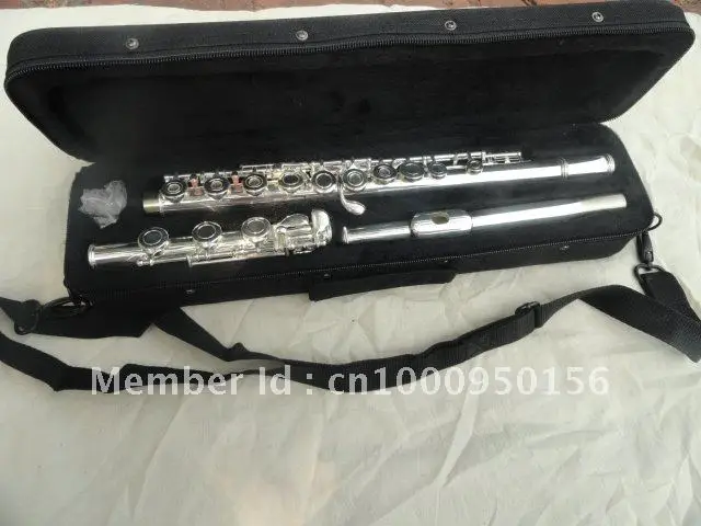 Professional Flute 17  Hole Openings C Tone  Flute Plus The E Key Surface Silver Plated Flute  FL-511SE Musical Instrument
