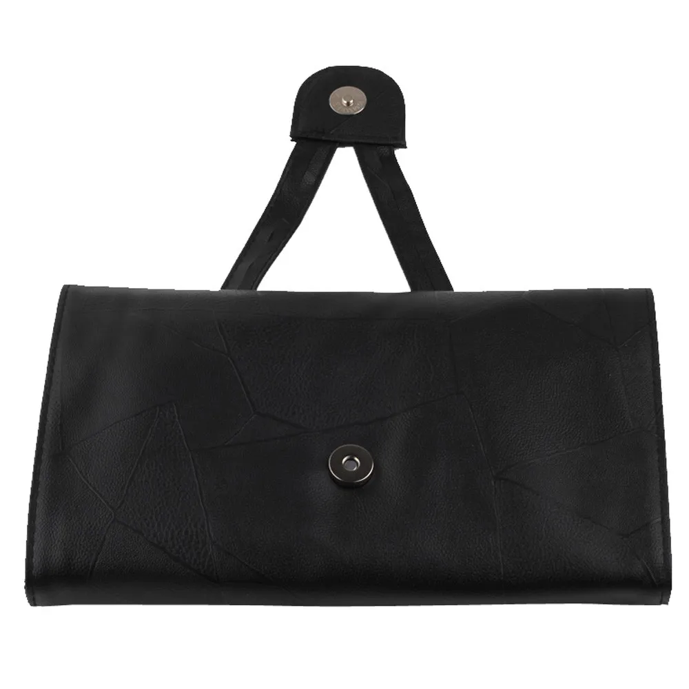 Портативный макияж 24 держатель для путешествий дамская сумка женская сумка для хранения Косметическая сумка органайзер кляп с отделениями кисти - Цвет: Black