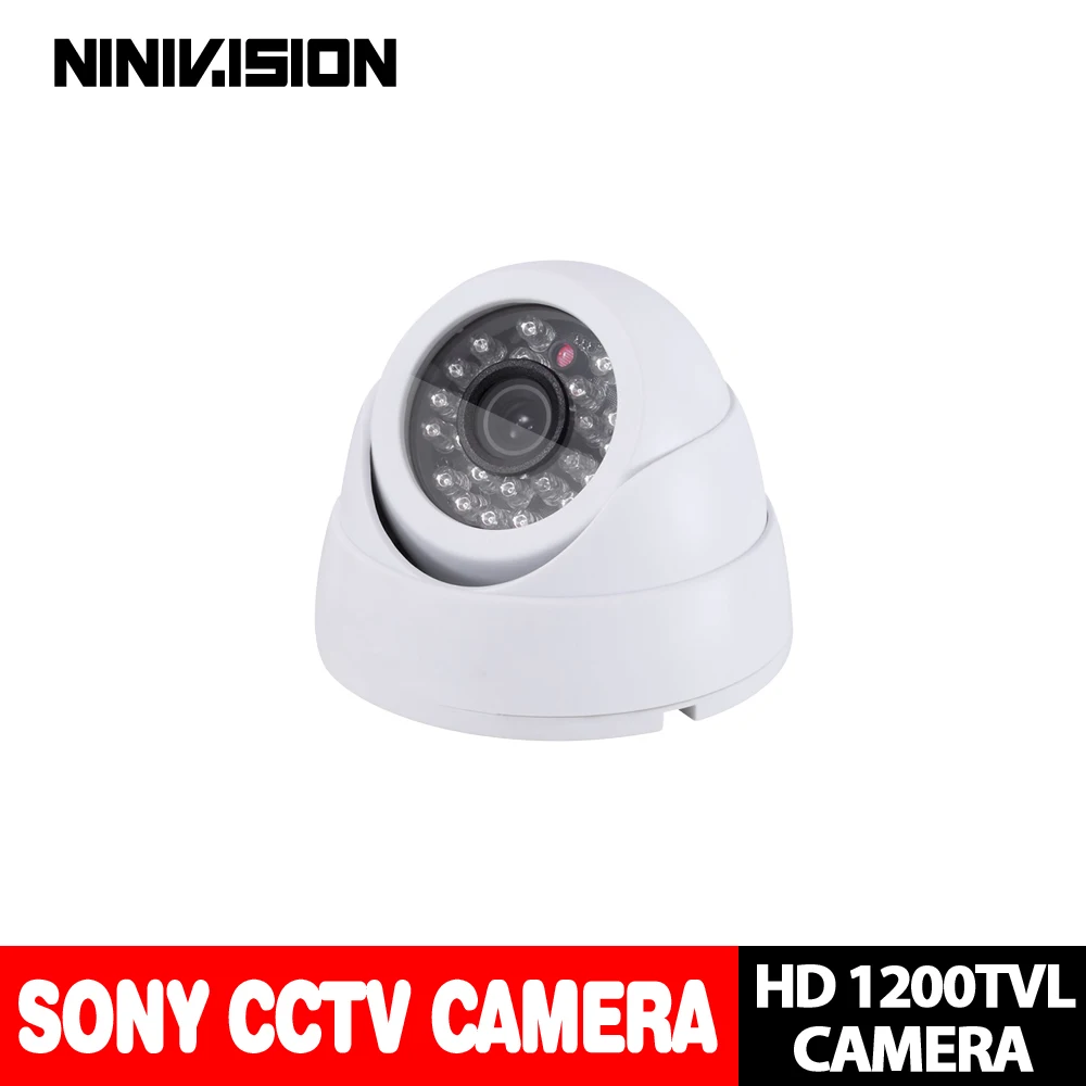 

1/3 color CCD 1200TVL dome mini cctv camera,HD indoor White 24 ir leds day/night security home video surveillance camera