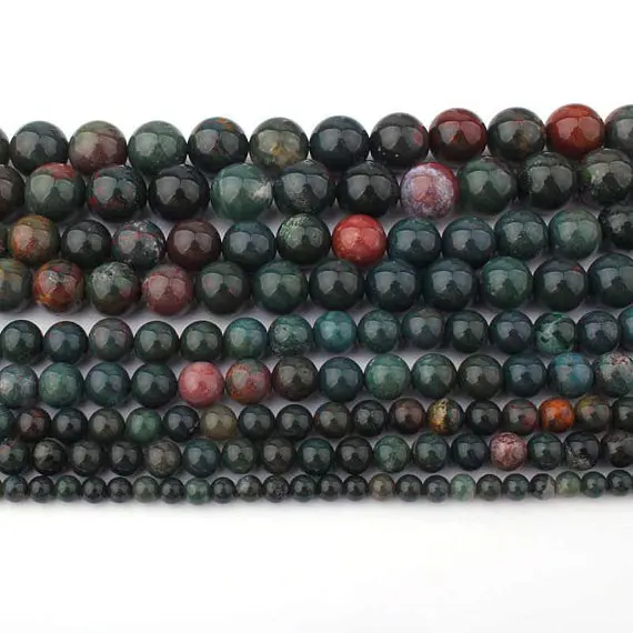 Bloodstone Beads, Natural Gemstone Beads,