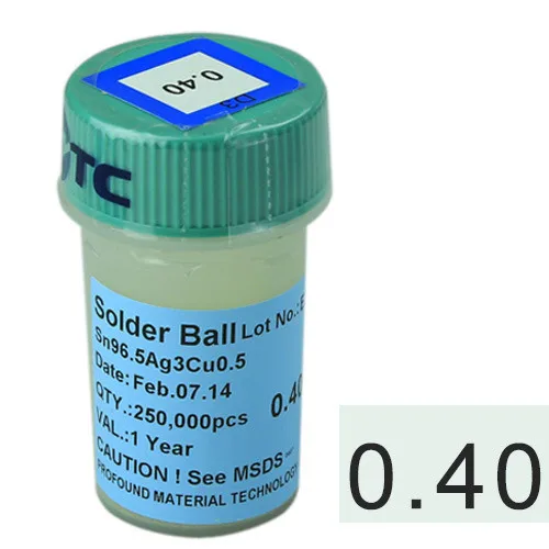 0,4 мм без примесей свинца и 250k Сварка BGA посадки мяч шарики припоя шарики для BGA переработки