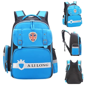 

New waterproof and load-reducing schoolbags for primary school students shoulder bags for boys and girls in grades 1-3-6