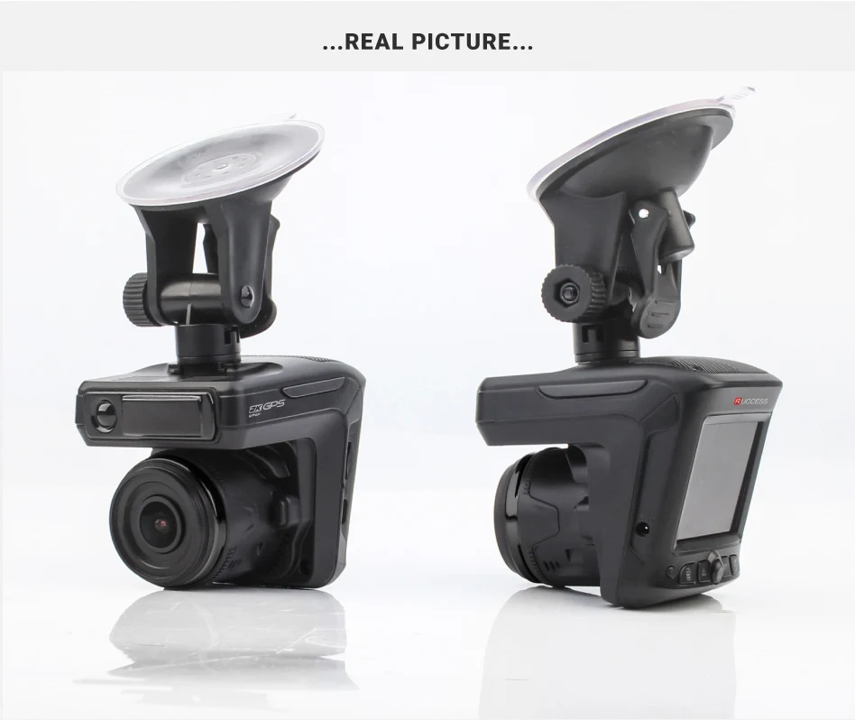 Ruccess Car DVR Radar Detector GPS 3 in 1 Full HD 1296P 1080P Video Recorder Camera Dual Lens Dash Cam Speedcam Russian  (4)