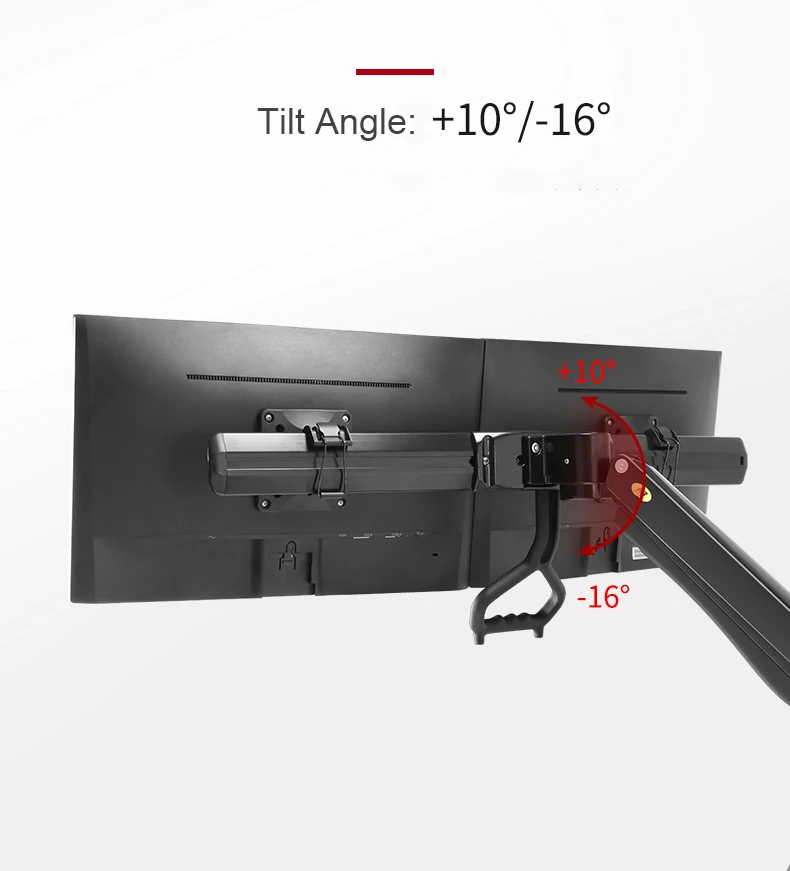 NB F32 газовая стойка 24-32 дюймов двойной экран кронштейн для монитора Настольный стенд рабочая станция нагрузка 2-15kgs