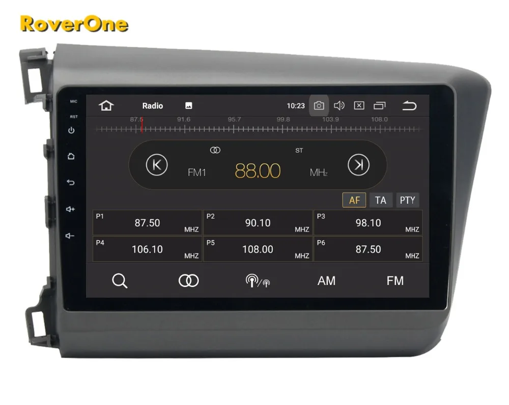 Clearance RoverOne Android 9.0 Octa Core Car Radio GPS For Honda For Civic 2012 2013 2014 Touchscreen Multimedia Player Stereo Bluetooth 7