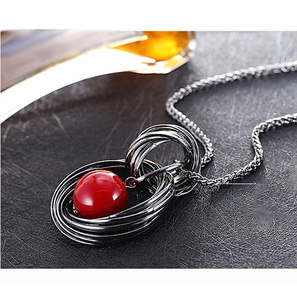Ajojewel винтажное Черное Красное геометрическое ожерелье с подвеской из искусственного жемчуга, женское модное ожерелье с цепочкой для свитера