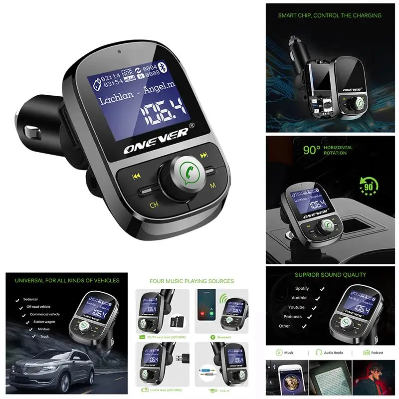 HY29 Bluetooth FM передатчик Автомобильный MP3 плеер 3.1A USB зарядное устройство Поддержка EQ