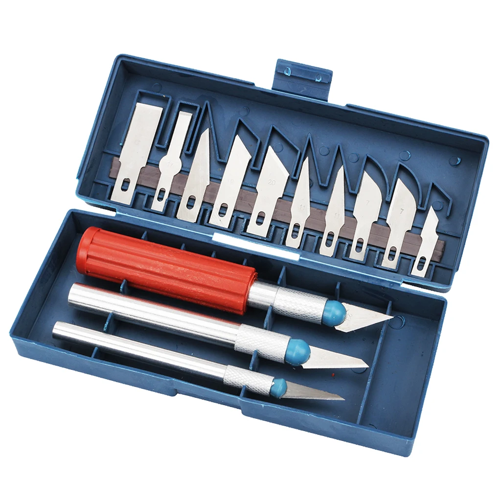 MagiDeal 3D Printer Clean-up Accessories Tool Kit 13 Pieces Blades Knife Set 3D Print Removal Tool Kit