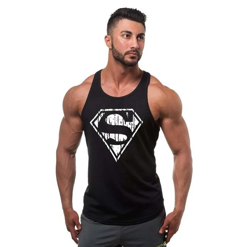 

Super Hero Captain America brand clothing Singlets Mens Tank Top Muscle Shirt Superman Stringer Bodybuilding Fitness mens Vest