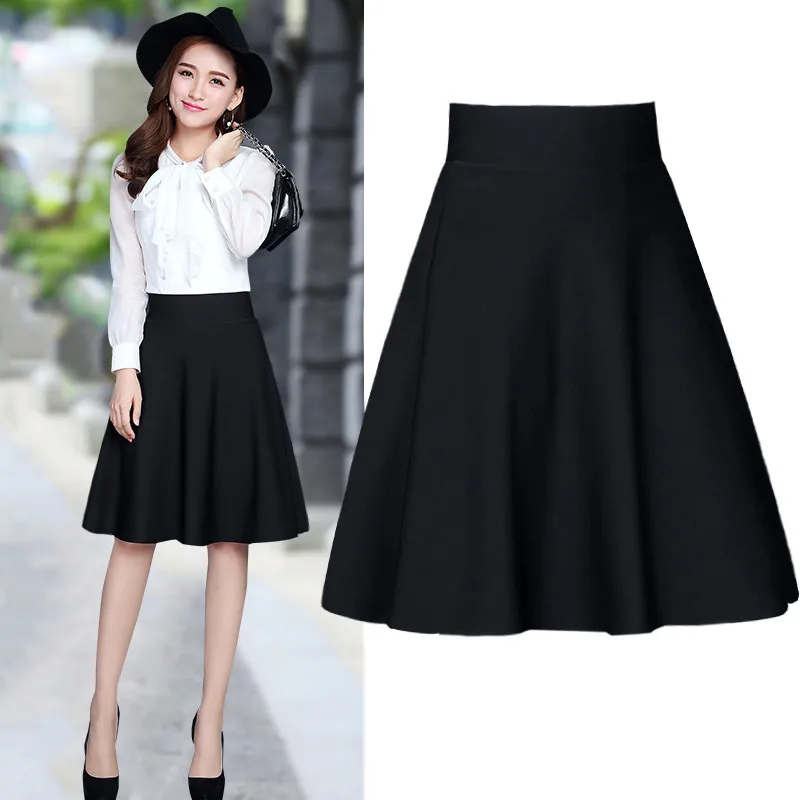 The Spring And Autumn And Winter A Umbrella Skirt Long Size Waist