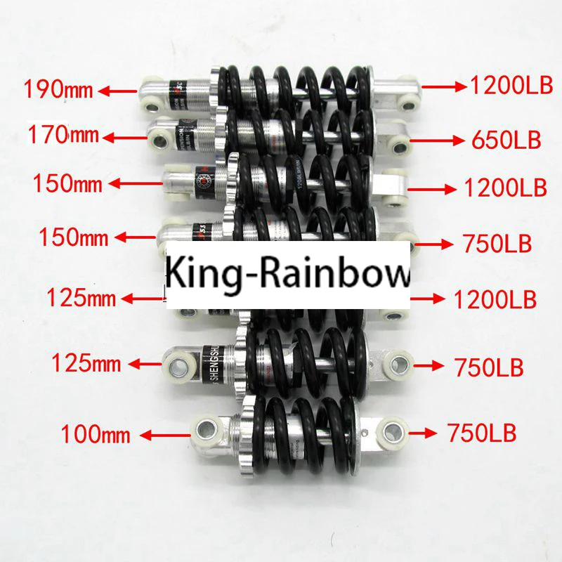1 шт. 1200LB/в 750LB 650LB воздушный амортизатор мотоцикла задняя подвеска для 47cc 49cc мотороллер ATV Quad