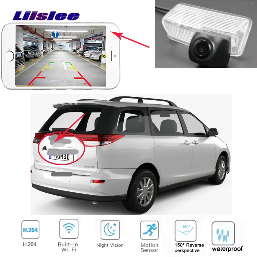 LiisLee автомобиля wireless hd заднего вида Камера для toyota Previa XR50 2006 ~ 2018 CCD Ночное видение резервного копирования Камера обратный Камера